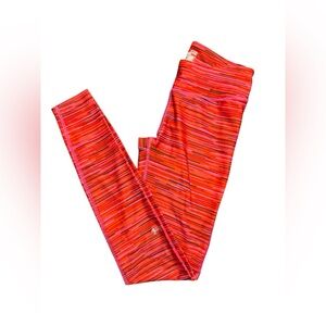 Under Armour Leggings Size Small Orange and Pink. EUC